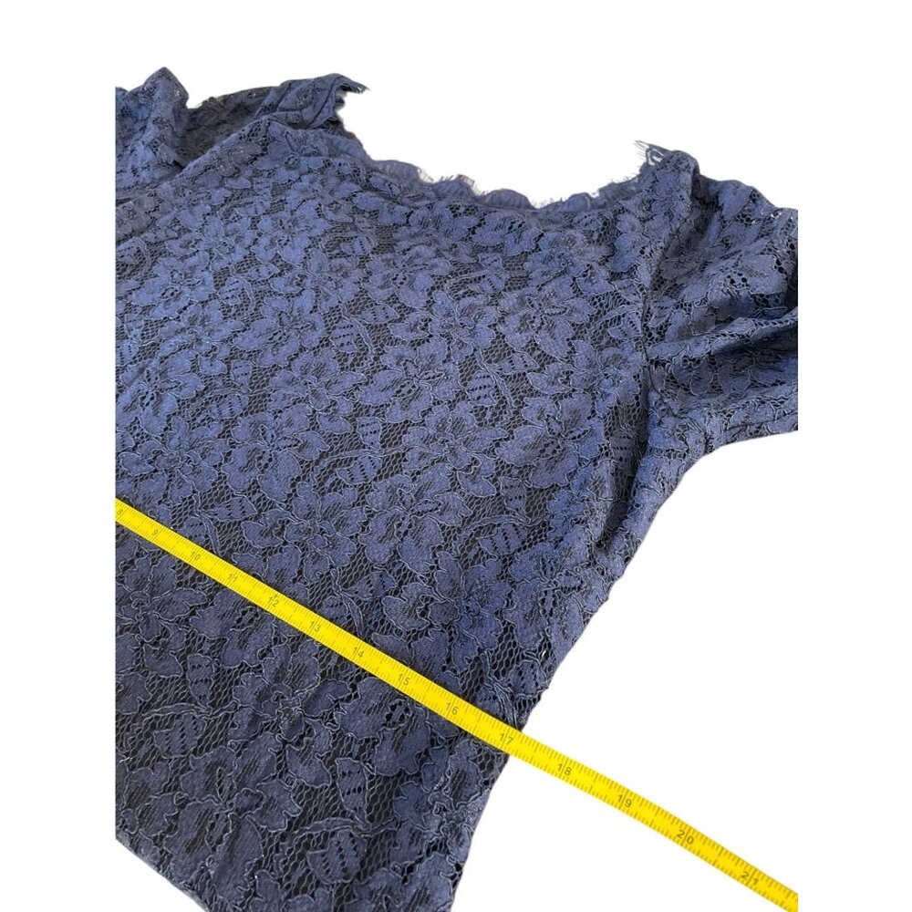 DVF Diane von Furstenberg Zarita Lace Dress in Royal Blue sz 14 Formal Evening - Picture 14 of 16
